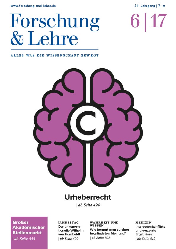 Die Illustration eines Gehirns mit dem copyright-Symbol im Inneren