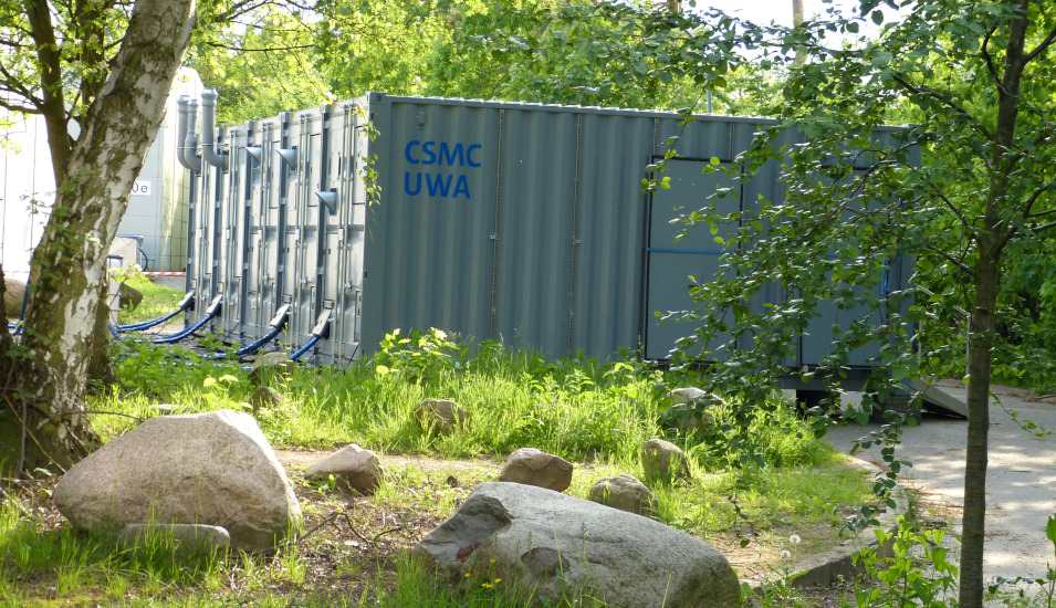 Das Foto zeigt eines der Containerlabore, die an der Uni Hamburg entwickelt wurden.