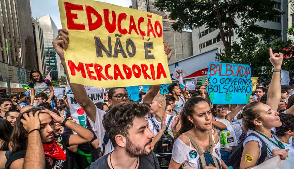 Demonstranten in Brasilien