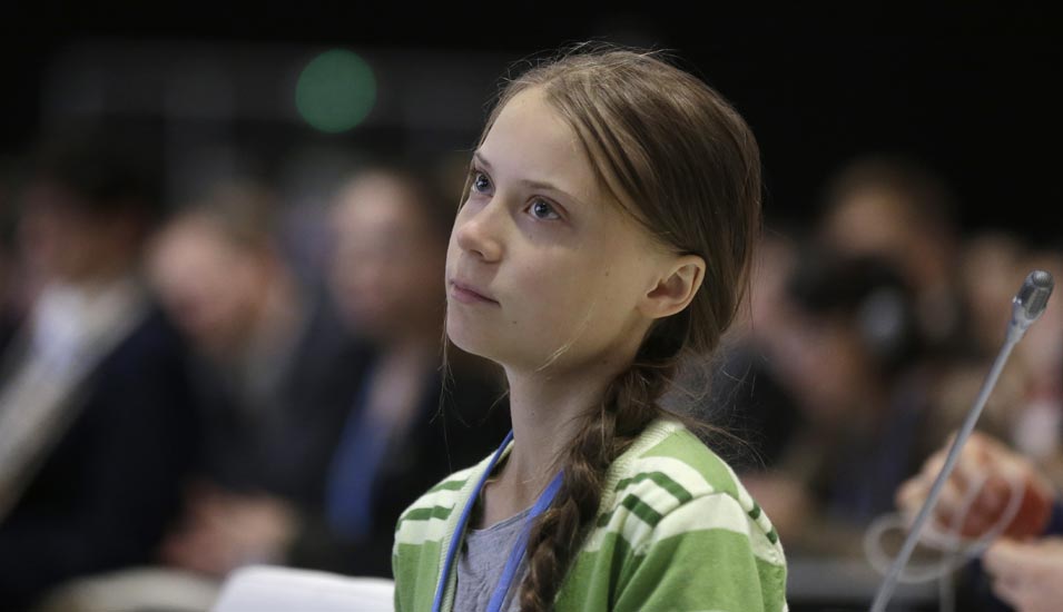 Greta Thunberg im Publikum der UN-Klimakonferenz in Madrid 2019