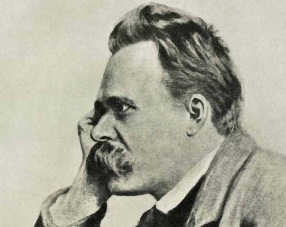 Portraitzeichnung von Friedrich Wilhelm Nietzsche aus dem Jahr 1919