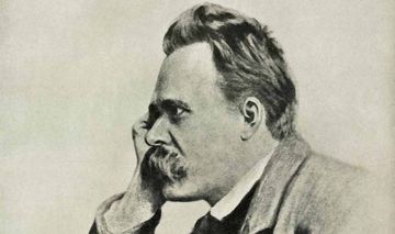 Portraitzeichnung von Friedrich Wilhelm Nietzsche aus dem Jahr 1919
