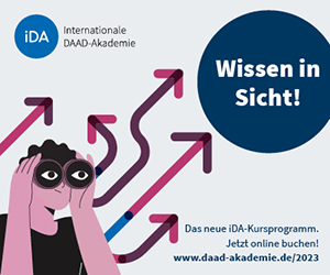 Dies ist eine Werbeanzeige der iDA/DAAD.