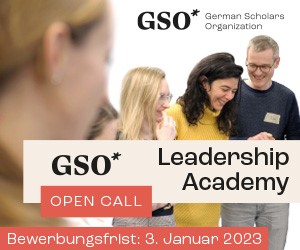 Dies ist ein Open Call der German Scholars Organization Ledership Academy.