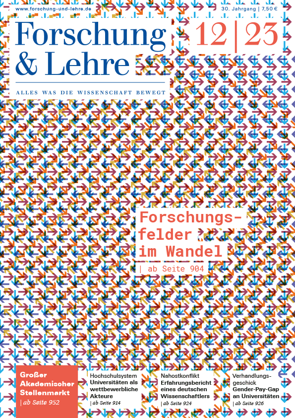 Das Cover der Dezemberausgabe 2023 von Forschung & Lehre