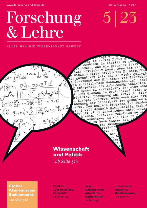 Titelbild der Mai-Ausgabe von Forschung & Lehre