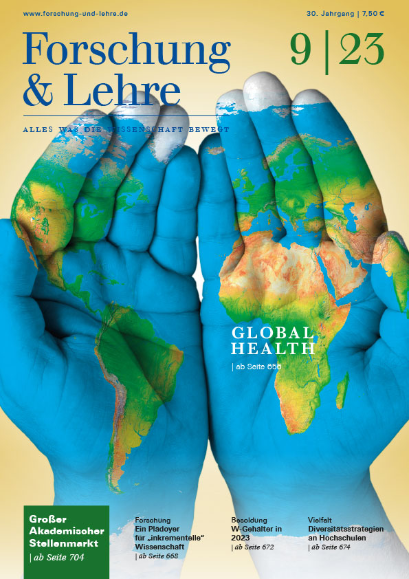 Das Cover der Septemberausgabe von Forschung & Lehre