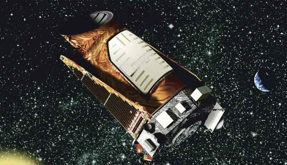 Das Foto zeigt das Weltraumteleskop "Kepler" der NASA.