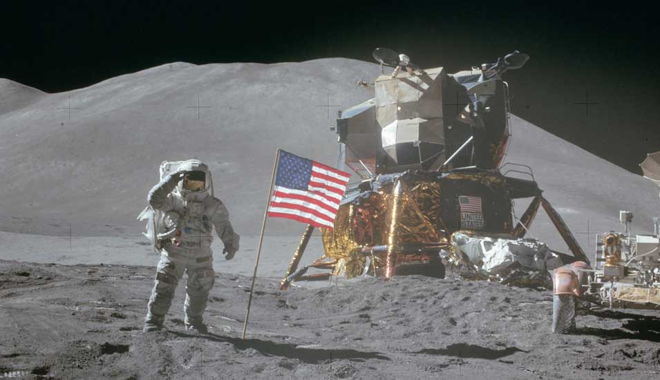 Archivaufnahme von der Mondlandung 1969