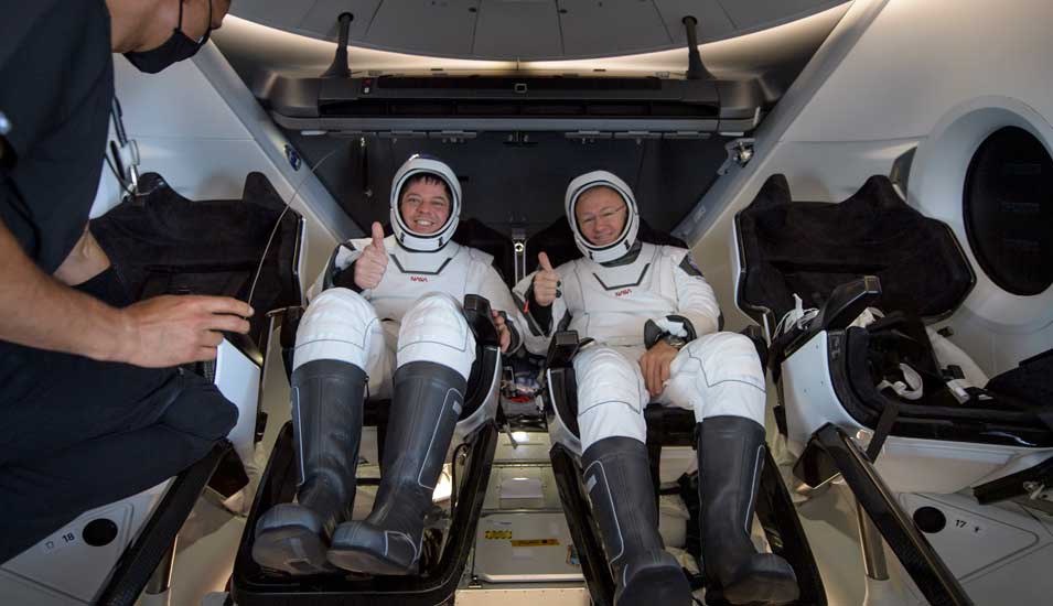 Die US-Astronauten Robert Behnken und Douglas Hurley