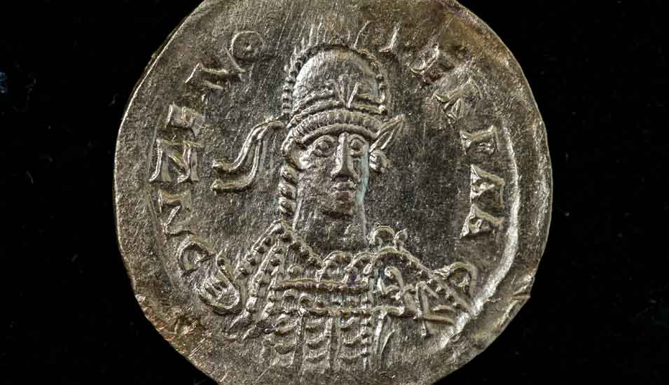 Goldmünze von Kaiser Zeno aus dem Jahr 480