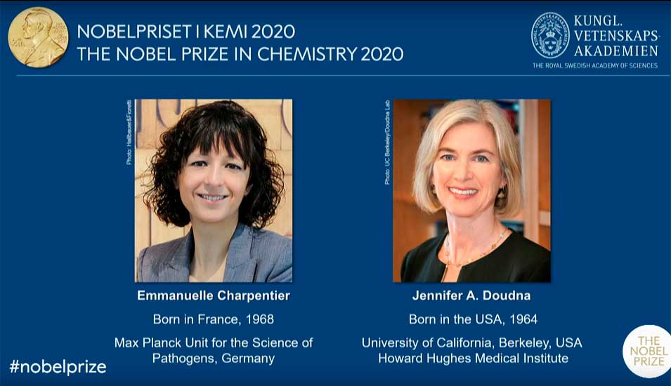 Preisträgerinnen desChemie-Nobelpreise Charpentier und Dounda
