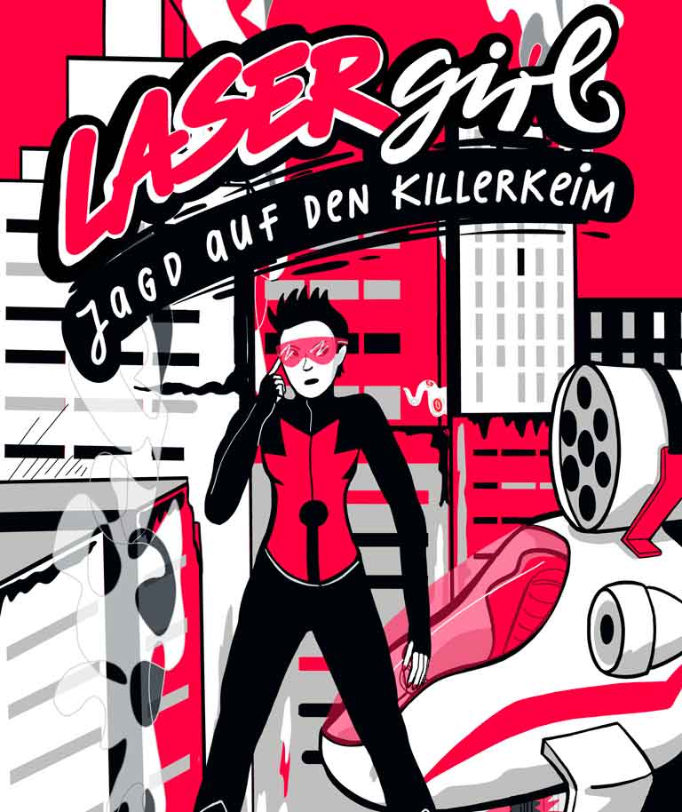Coverbild des Comics "Lasergirl. Jagd auf den Killerkeim"