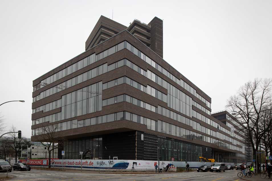 Eine Aufnahme des "Haus der Erde" der Universität Hamburg, das sich noch im Bau befindet.