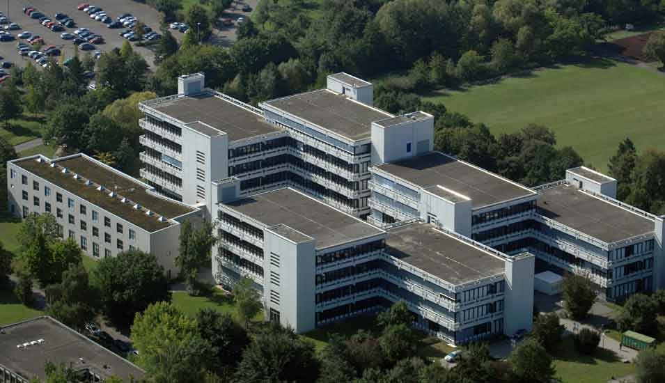 Das Foto zeigt eine Luftaufnahme der Pädagogischen Hochschule Ludwigsburg