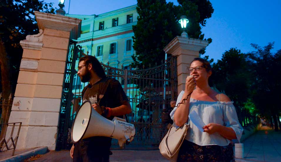 Studierende protestieren in Griechenland