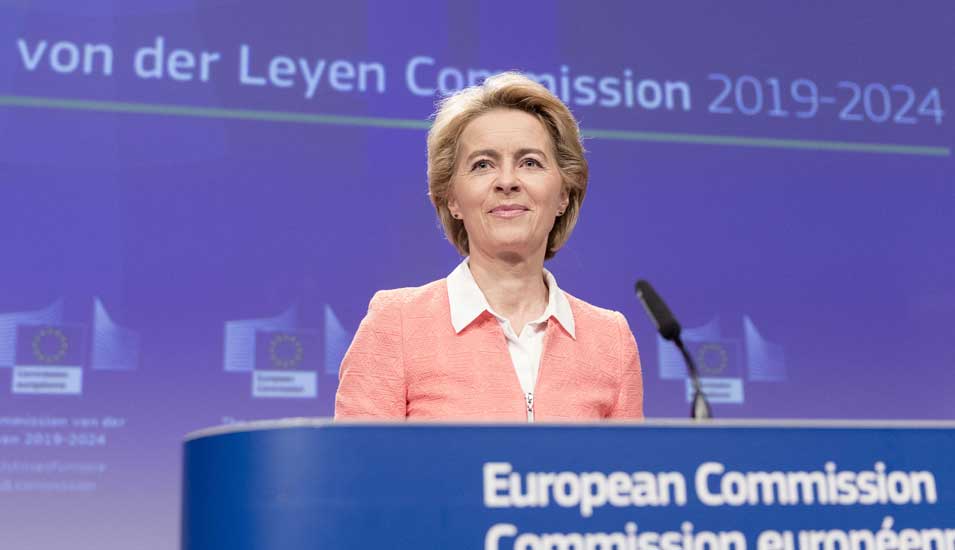 Die designierte EU-Kommissionspräsidentin Ursula von der Leyen bei der Präsentation ihrer Kommissare