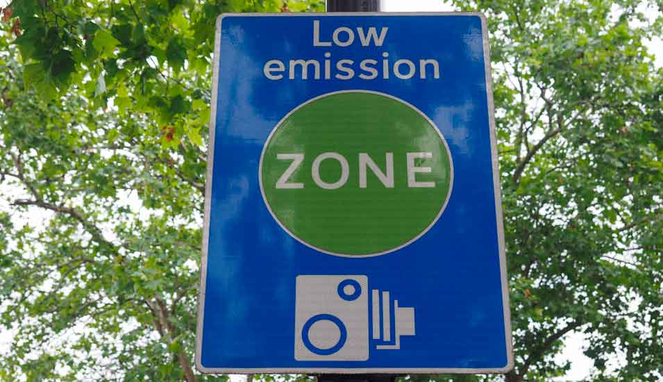 Low emission zone Schild in London