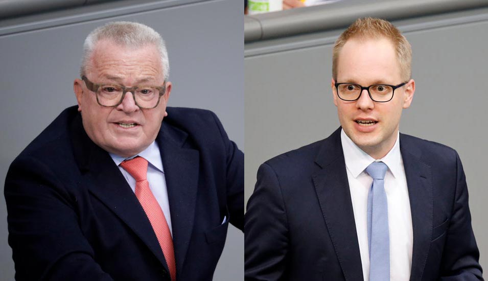 Portraitfotos der Bundestagsabgeordneten Thomas Sattelberger und Jens Brandenburg