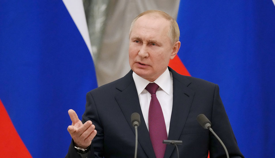 Portrait des russischen Präsidenten Wladimir Putin.