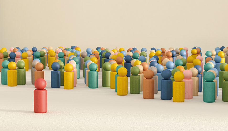 Symbolbild für Bevölkerungswachstum: Zahlreiche Spielfiguren in allen Farben