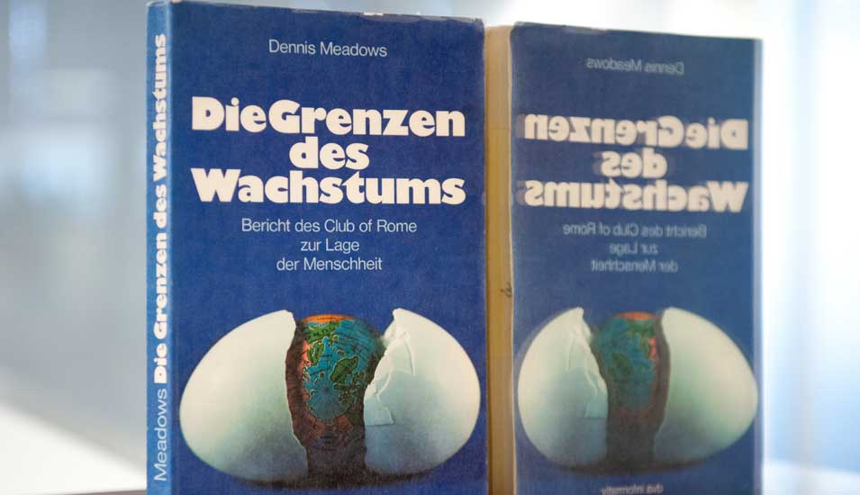 Titel der deutschen Erstausgabe des Buches "Die Grenzen des Wachstums" von 1972.